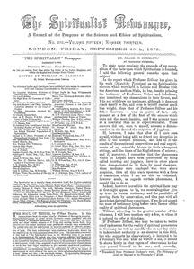 London Spiritualist, No. 370, September 26, 1879, pp. 145-47