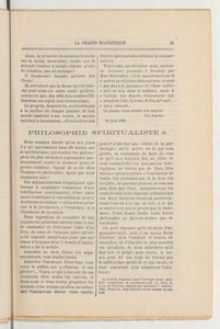 La Chaine Magnetique, Aout 15, 1881, pp. 21-3