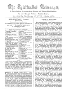 London Spiritualist, No. 365, August 22, 1879, pp. 86-8