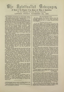 London Spiritualist, No. 324, November 8, 1878, p. 217